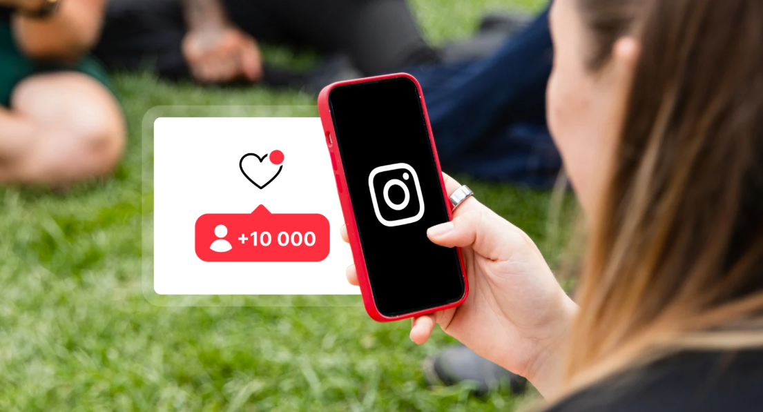 Comprar Seguidores no Instagram: Como Garantir Seguidores Reais e Brasileiros Com Teste Grátis 2025 1 Tela de celular simulando o sucesso após comprar seguidores no Instagram com as estratégias da seguidores em alta