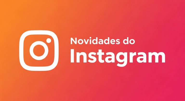 Banner com fundo vermelho e laranja destacando novidades do Instagram, representando atualizações e melhorias na segurança do Instagram para proteger contas e dados dos usuários.