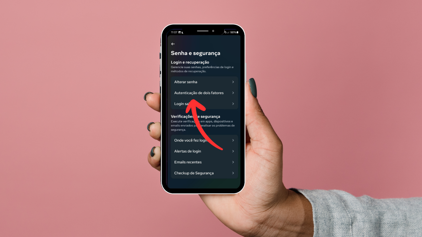 As Novas Atualizações de Segurança do Instagram: O Que Mudou? 4 Ativando a autenticação em duas etapas para melhorar a segurança do Instagram, passo 4