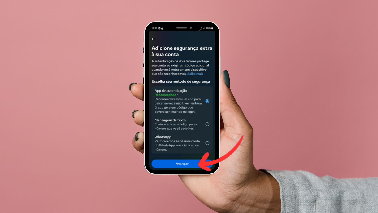 As Novas Atualizações de Segurança do Instagram: O Que Mudou? 5 Ativando a autenticação em duas etapas para melhorar a segurança do Instagram, passo 5