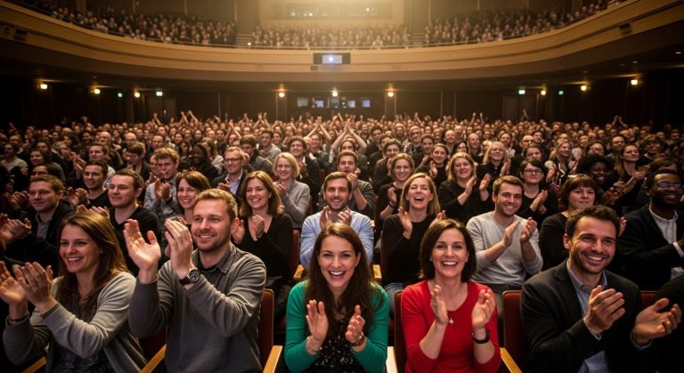 plateia aplaudindo simbolizando uma audiencia, seguidores instagram