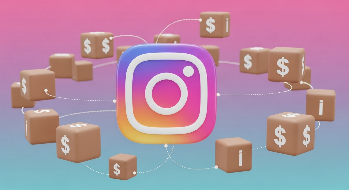 Como Conquistar 10 Mil Seguidores no Instagram: Estratégias para Atingir Seu Objetivo 3 Ícone do Instagram em destaque no centro da imagem, rodeado por caixas e símbolos de dinheiro, representando oportunidades de monetização na plataforma. O fundo com um degradê vibrante simboliza o crescimento e engajamento digital. Alcançar 10 mil seguidores no Instagram pode abrir portas para parcerias, vendas e maior visibilidade na rede social.