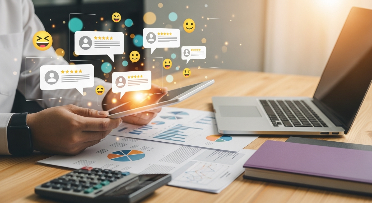 Como Comprar Seguidores Baratos: Aumente Suas Vendas e Engajamento de Forma Rápida 3 Profissional analisando notificações e métricas de redes sociais em celular e notebook, demonstrando resultados positivos ao comprar seguidores barato para impulsionar negócios digitais.