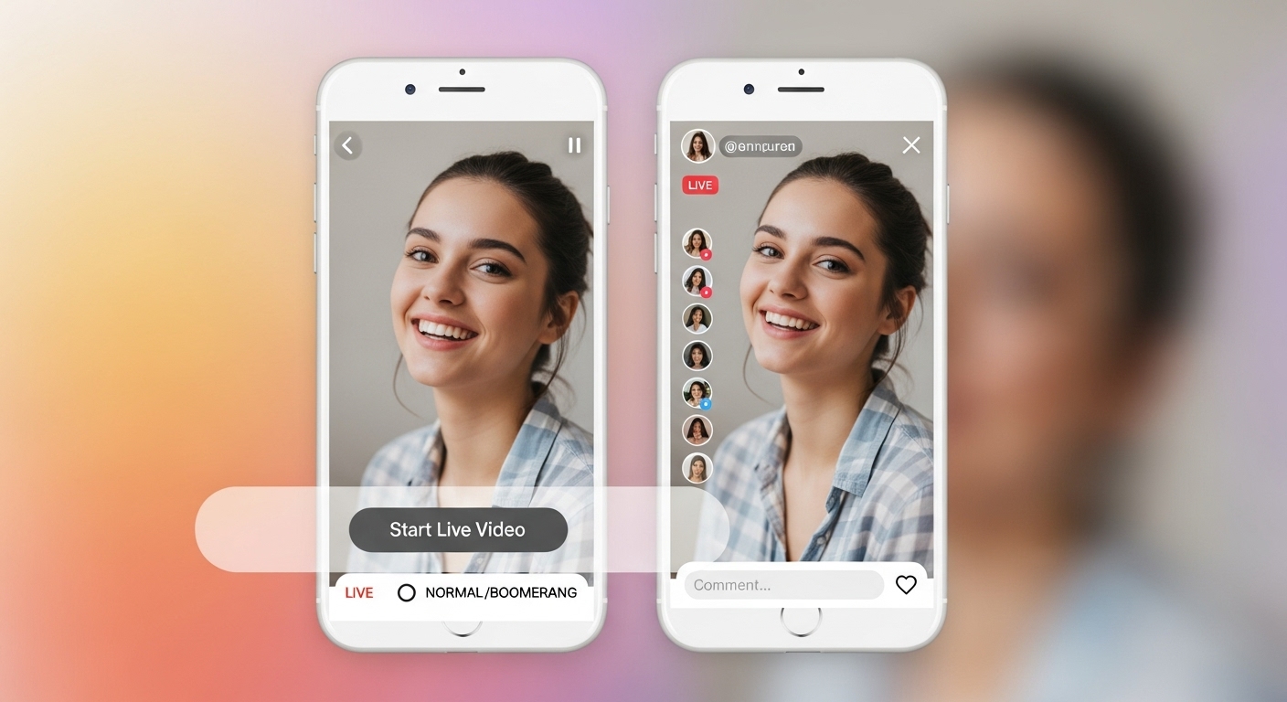 Ganhar Seguidores no Instagram: Estratégias Pagas x Orgânicas 4 Celular mostrando um perfil do Instagram com live interativa, simbolizando táticas para ganhar seguidores no Instagram rapidamente.