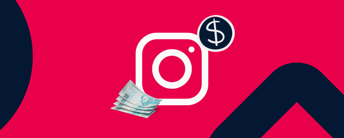 Quanto Custa Comprar Seguidores no Instagram em 2025? 2 lustração representando monetização no Instagram, com o logo da rede social e notas de dinheiro ao redor. Comprar seguidores pode ser um dos primeiros passos para aumentar a autoridade e alavancar oportunidades de negócios na plataforma.