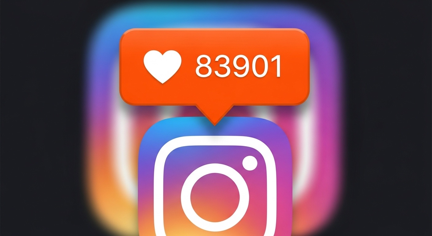 Ícone do Instagram com 83.901 curtidas, simbolizando o potencial de crescimento ao comprar seguidores para impulsionar métricas de engajamento nas redes sociais.